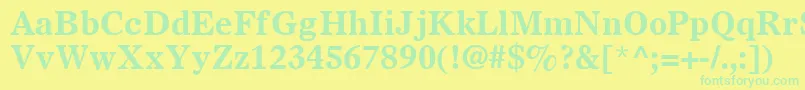 More about OlympianLtBold Font OlympianLtBold Font – Green Fonts on Yellow Background