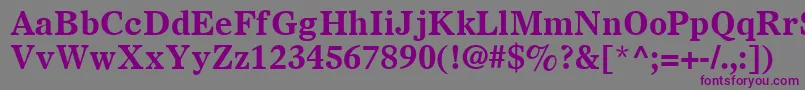 OlympianLtBold Font – Purple Fonts on Gray Background