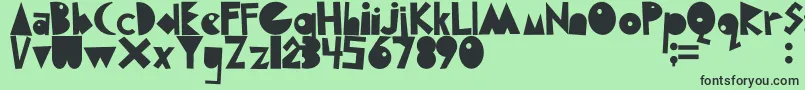 Korupssi Font – Black Fonts on Green Background