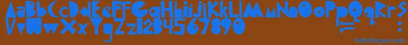 fuente Korupssi – Fuentes Azules Sobre Fondo Marrón