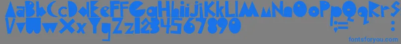 Korupssi Font – Blue Fonts on Gray Background