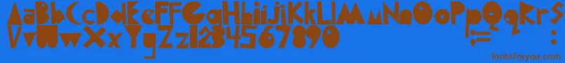 Korupssi Font – Brown Fonts on Blue Background