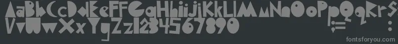 Korupssi-Schriftart – Graue Schriften auf schwarzem Hintergrund