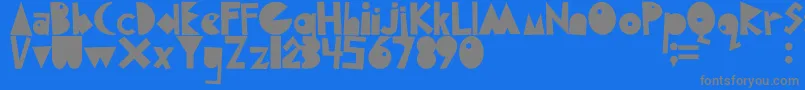 Czcionka Korupssi – szare czcionki na niebieskim tle