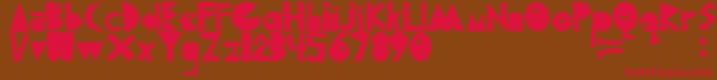 Korupssi Font – Red Fonts on Brown Background
