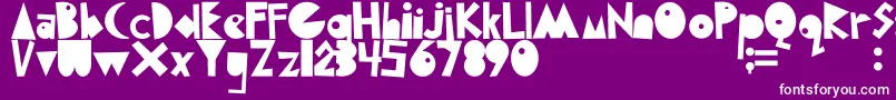 Korupssi-fontti – valkoiset fontit violetilla taustalla