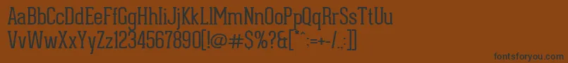 Шрифт GearedSlabThin – чёрные шрифты на коричневом фоне