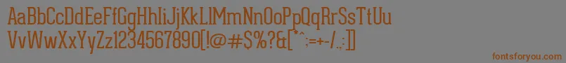 Шрифт GearedSlabThin – коричневые шрифты на сером фоне