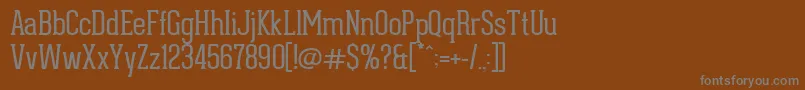 Шрифт GearedSlabThin – серые шрифты на коричневом фоне