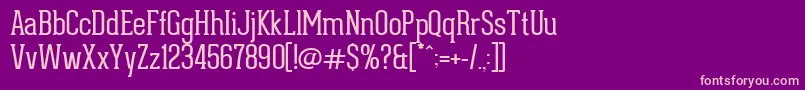 フォントGearedSlabThin – 紫の背景にピンクのフォント