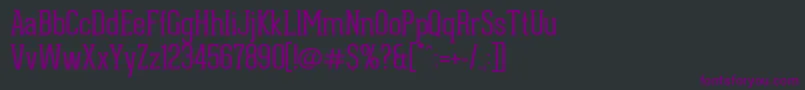 Шрифт GearedSlabThin – фиолетовые шрифты на чёрном фоне