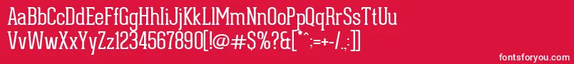 フォントGearedSlabThin – 赤い背景に白い文字