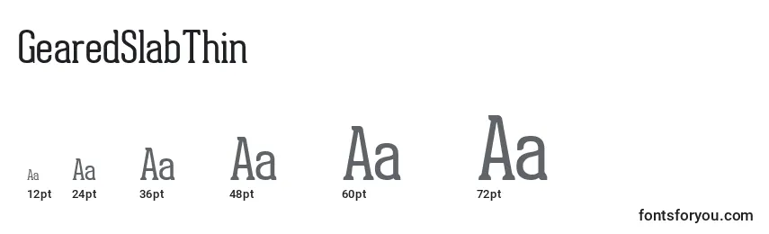 GearedSlabThin Font Sizes