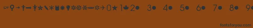 CommonbulletsRegular Font – Black Fonts on Brown Background