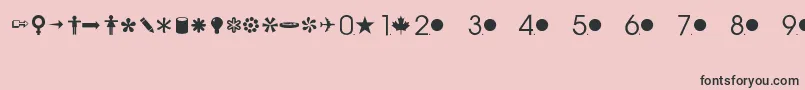 Шрифт CommonbulletsRegular – чёрные шрифты на розовом фоне
