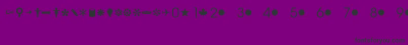 CommonbulletsRegular-Schriftart – Schwarze Schriften auf violettem Hintergrund