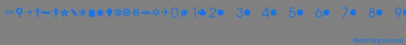 CommonbulletsRegular Font – Blue Fonts on Gray Background
