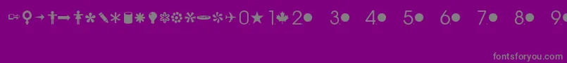 fuente CommonbulletsRegular – Fuentes Grises Sobre Fondo Morado
