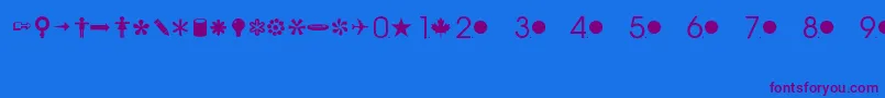 CommonbulletsRegular Font – Purple Fonts on Blue Background