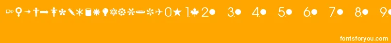 CommonbulletsRegular Font – White Fonts on Orange Background