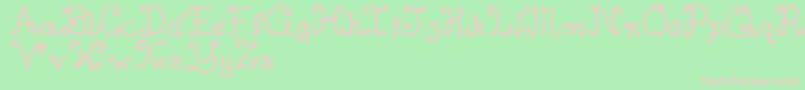 Single ffy Font – Pink Fonts on Green Background