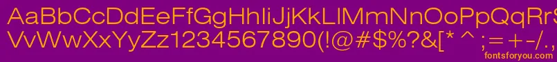 Heliosextlightc Font – Orange Fonts on Purple Background