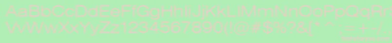 Heliosextlightc Font – Pink Fonts on Green Background