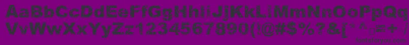 Quasart-Schriftart – Schwarze Schriften auf violettem Hintergrund