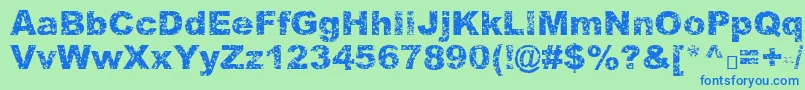 Quasart Font – Blue Fonts on Green Background