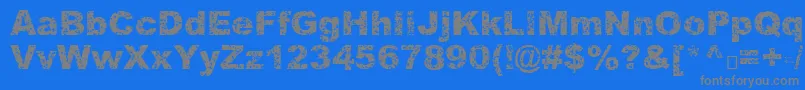 フォントQuasart – 青い背景に灰色の文字