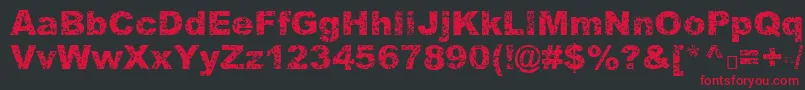 Quasart Font – Red Fonts on Black Background