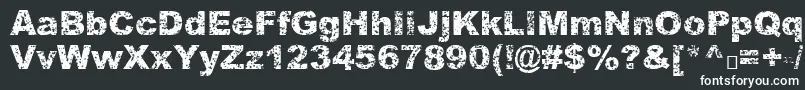 Шрифт Quasart – белые шрифты на чёрном фоне