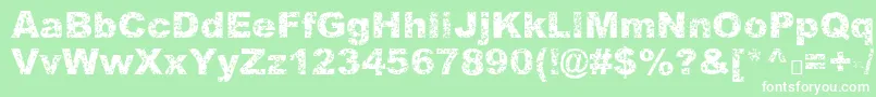 Quasart Font – White Fonts on Green Background