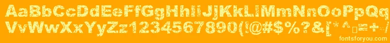 Quasart Font – Yellow Fonts on Orange Background