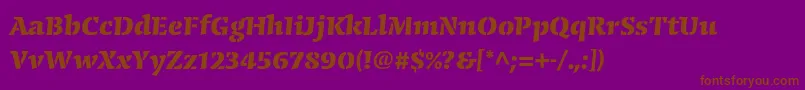 CongabravastencilstdBold Font – Brown Fonts on Purple Background