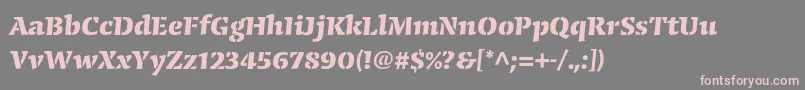 CongabravastencilstdBold Font – Pink Fonts on Gray Background