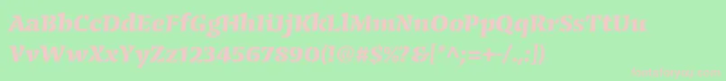 CongabravastencilstdBold-fontti – vaaleanpunaiset fontit vihreällä taustalla