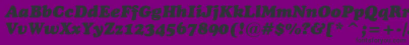 CooperBlackItalicHeadlineBt Font – Black Fonts on Purple Background