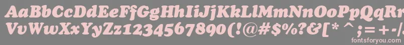 CooperBlackItalicHeadlineBt Font – Pink Fonts on Gray Background