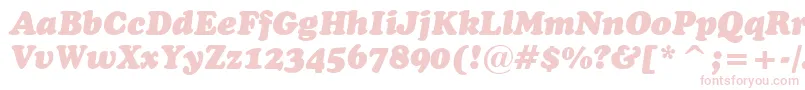 CooperBlackItalicHeadlineBt Font – Pink Fonts on White Background
