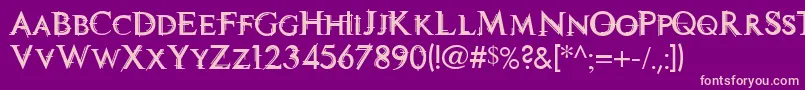 Technott Font – Pink Fonts on Purple Background