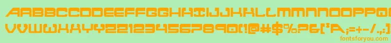 Atlantiacond2 Font – Orange Fonts on Green Background