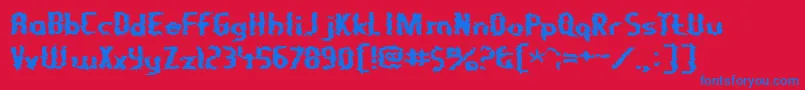 Шрифт Nightpor – синие шрифты на красном фоне