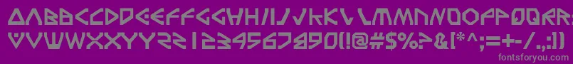 フォントTerra3 – 紫の背景に灰色の文字