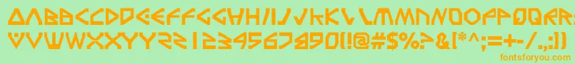 Terra3 Font – Orange Fonts on Green Background