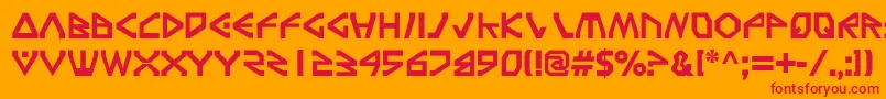 Terra3 Font – Red Fonts on Orange Background