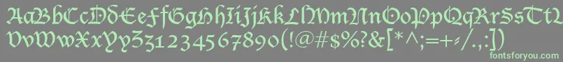 Шрифт Blecklet – зелёные шрифты на сером фоне