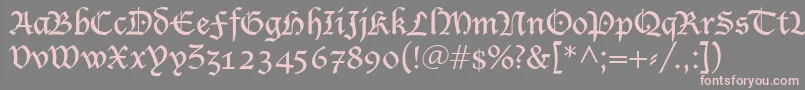 Шрифт Blecklet – розовые шрифты на сером фоне