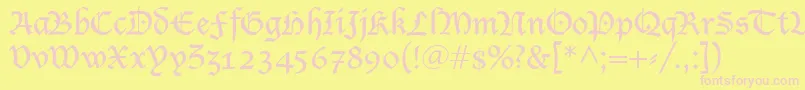 Blecklet Font – Pink Fonts on Yellow Background