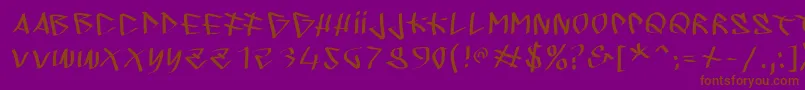 Sprayerstypes Font – Brown Fonts on Purple Background